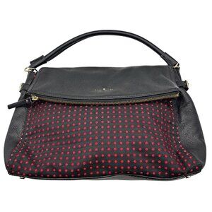 Kate Spade Shoulder Bag Purse Cobble Hill Little Minka Leather Canvas Dot